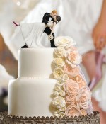 "A Romantic Dip" Dancing Bride & Groom Cake Topper