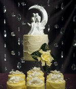 "Written in the Stars" Bride and Groom Couple Cake Topper